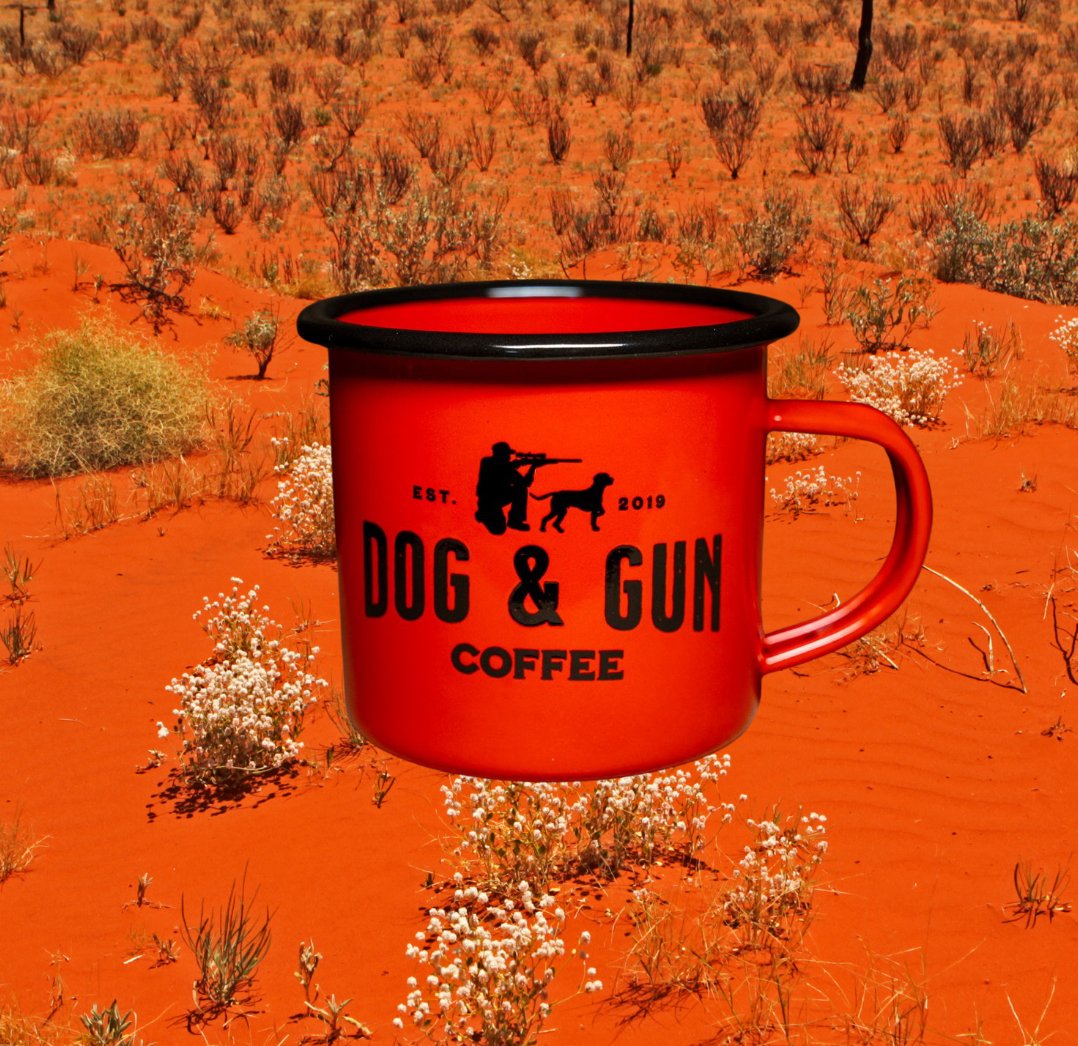 Dog & Gun Enamel Mug - Dog & Gun Coffee