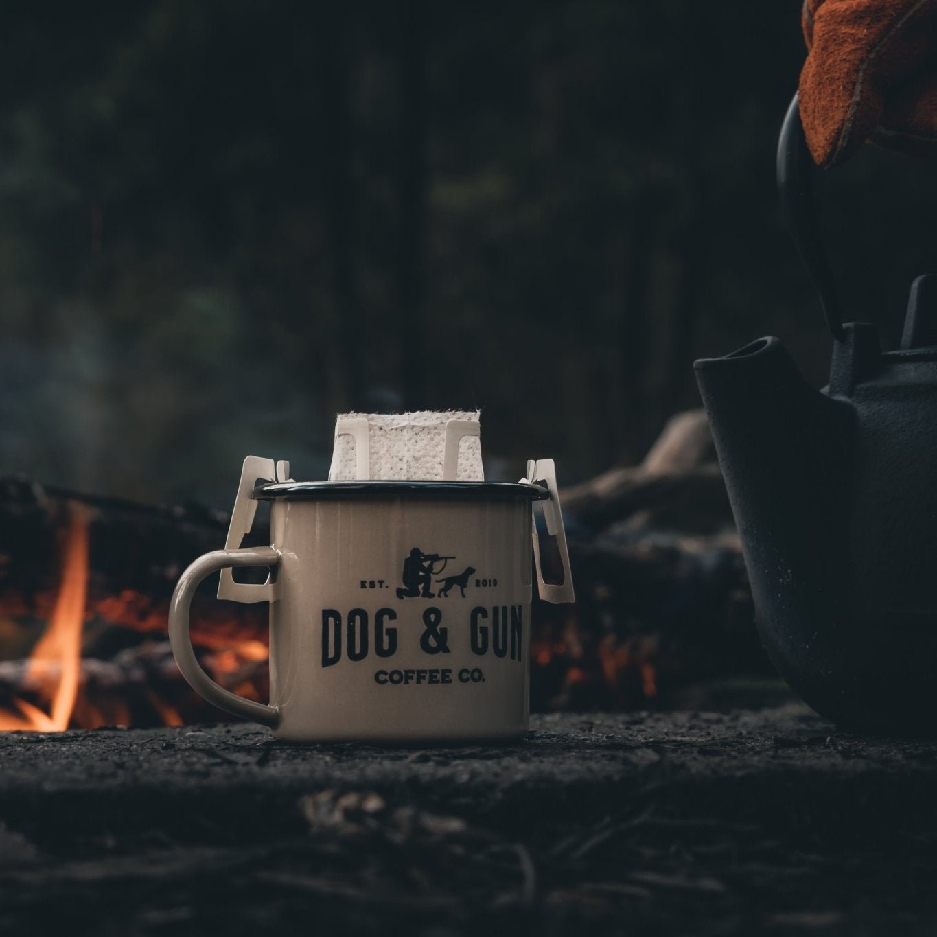 Dog & Gun Enamel Mug - Dog & Gun Coffee