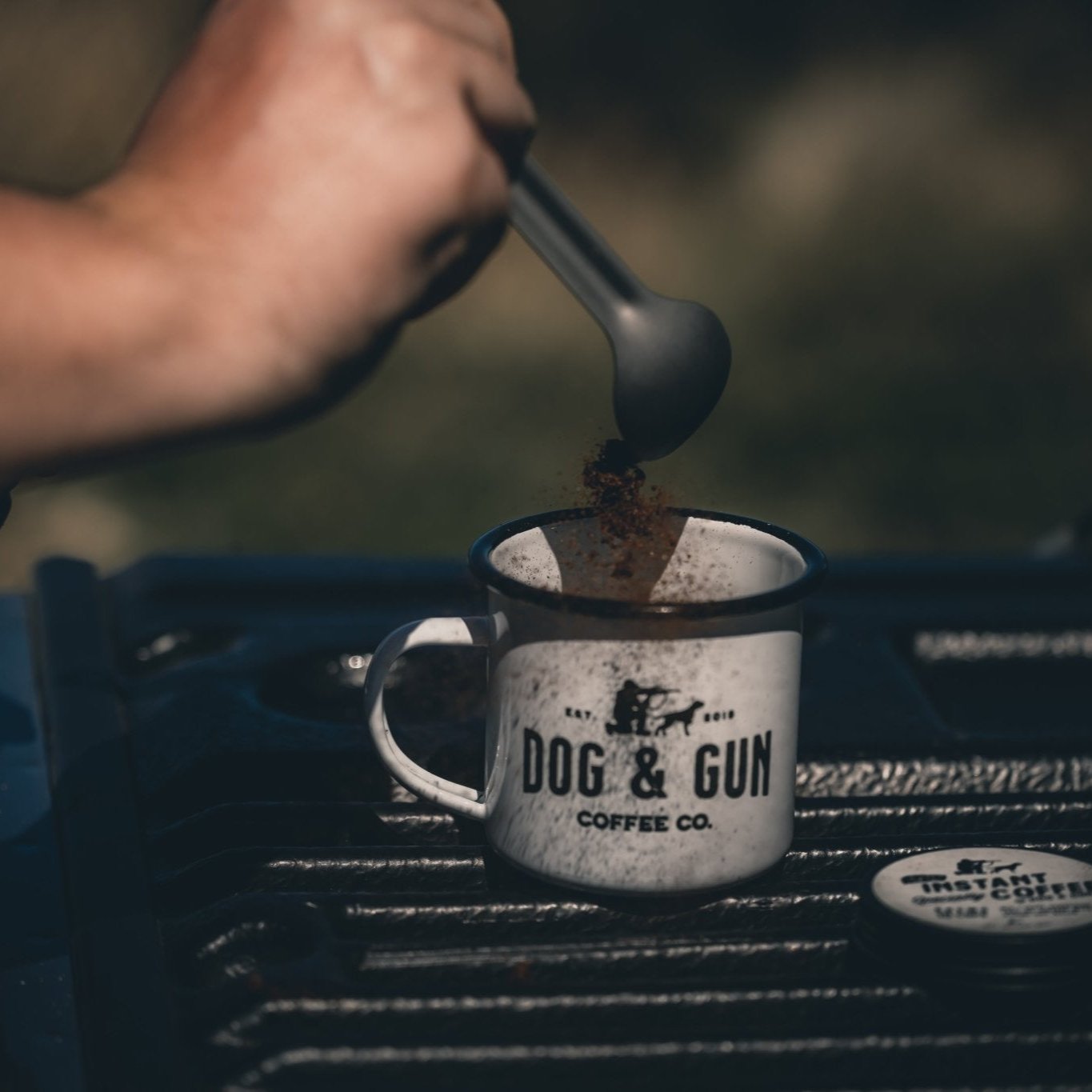 Dog & Gun Enamel Mug - Dog & Gun Coffee