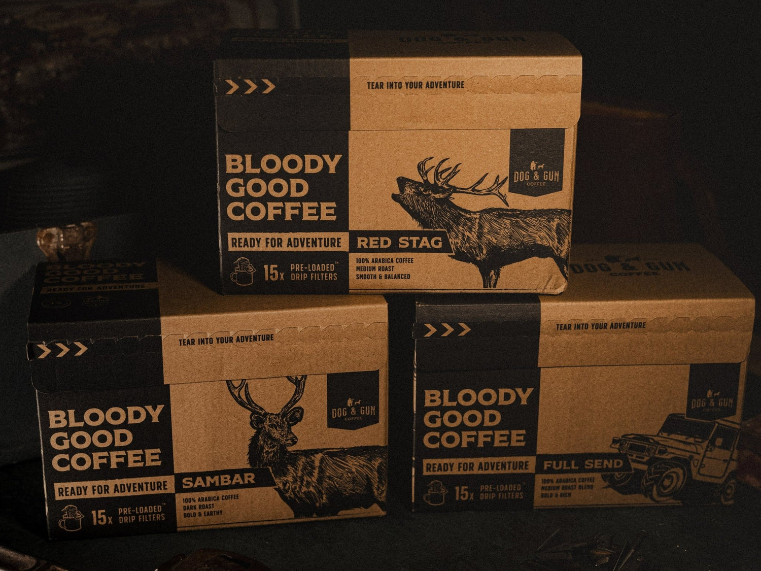 Pre - Loaded™ Drip Filters - 15 Pack - Dog & Gun Coffee