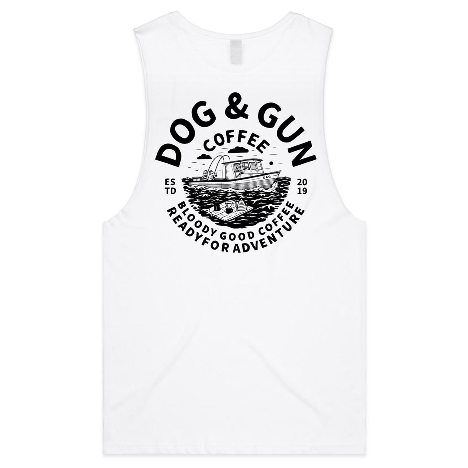 Salty Sea Dog Muscle Tank - Dog & Gun Coffee
