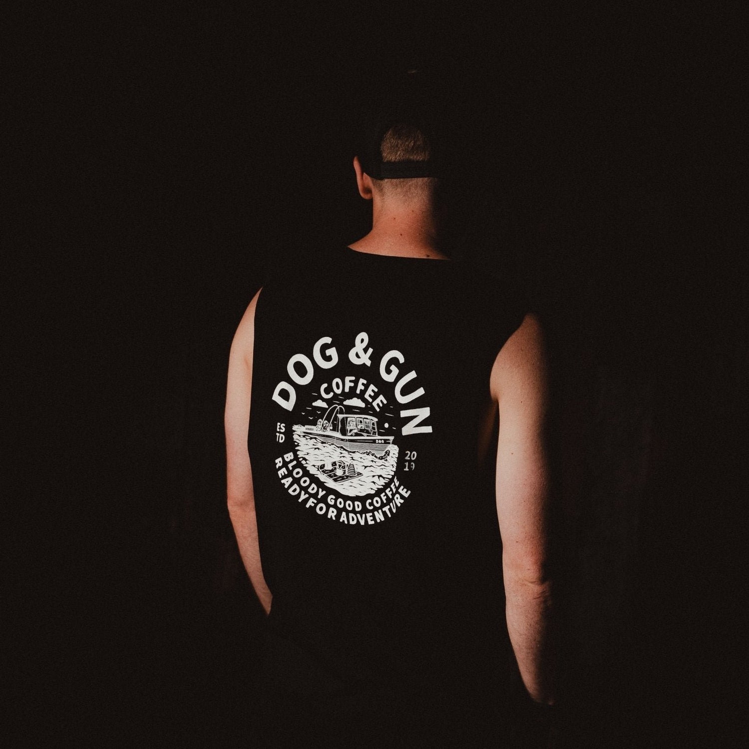 Salty Sea Dog Muscle Tank - Dog & Gun Coffee