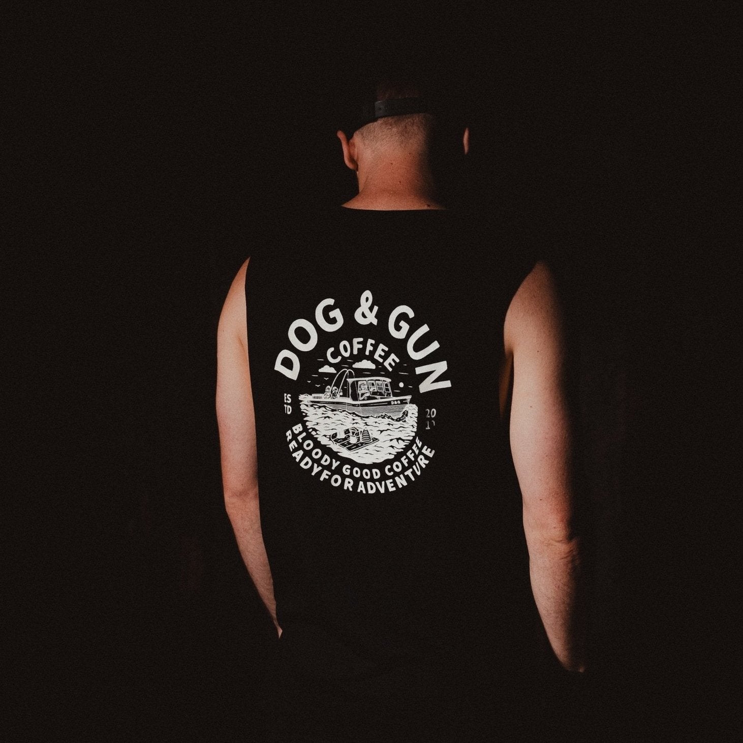 Salty Sea Dog Muscle Tank - Dog & Gun Coffee