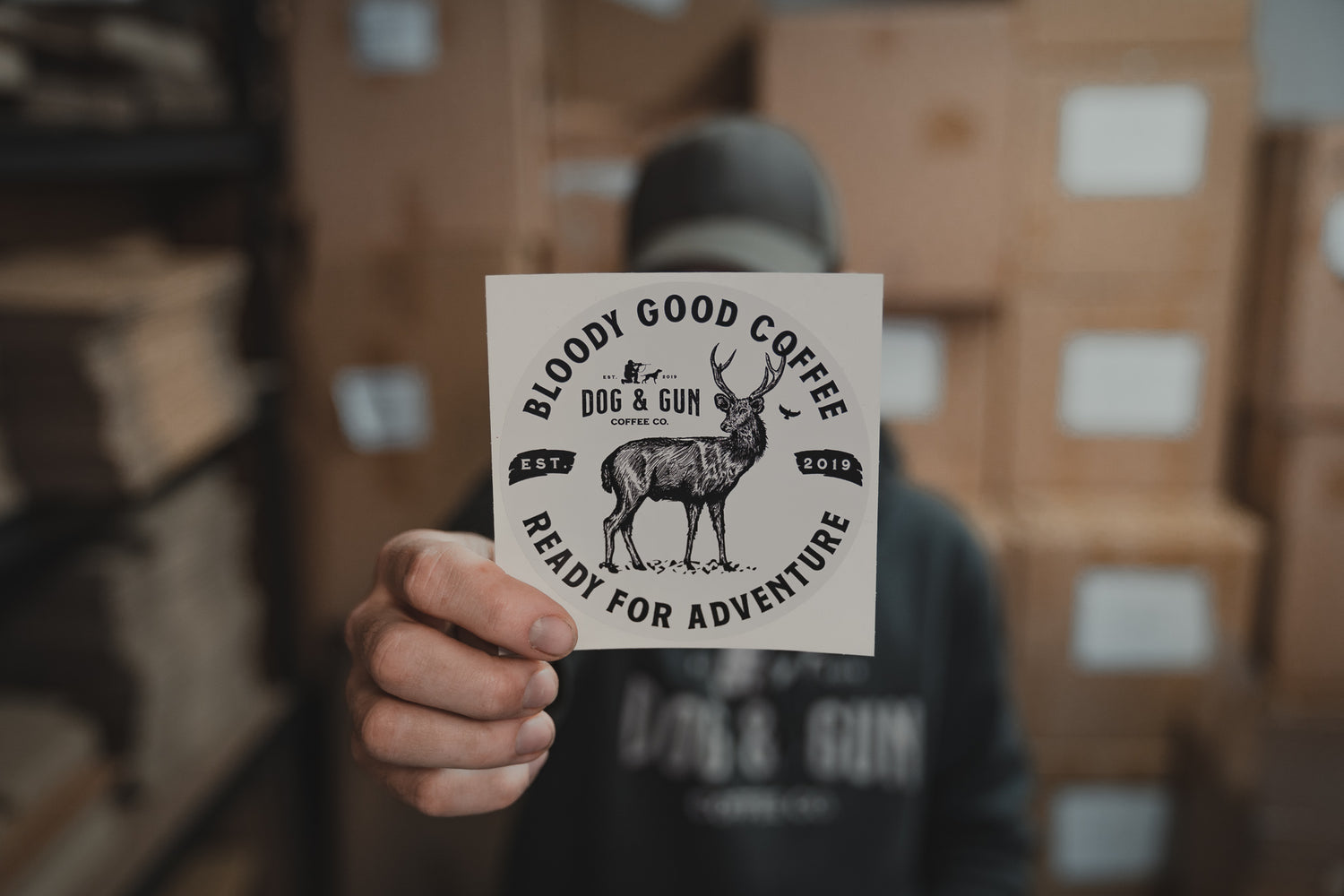 Dog & Gun Stickers