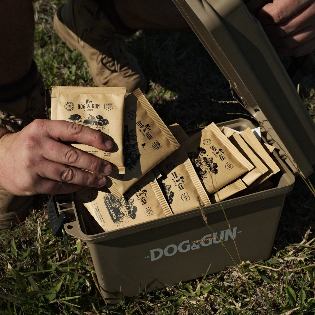 Reload Pack - Ammo Case with 48 Drip Coffee Filters – Dog & Gun Coffee