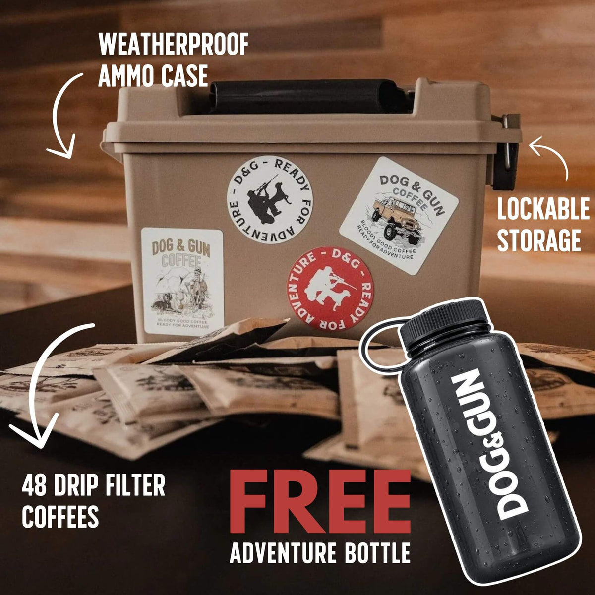 Reload Pack 48 Drip Coffee Filters + FREE Bottle