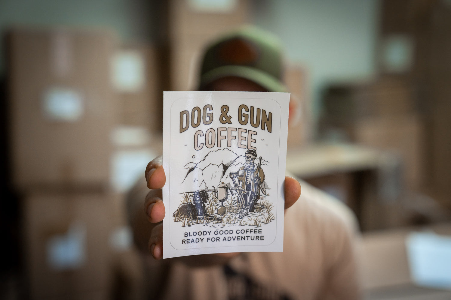 Dog & Gun Stickers