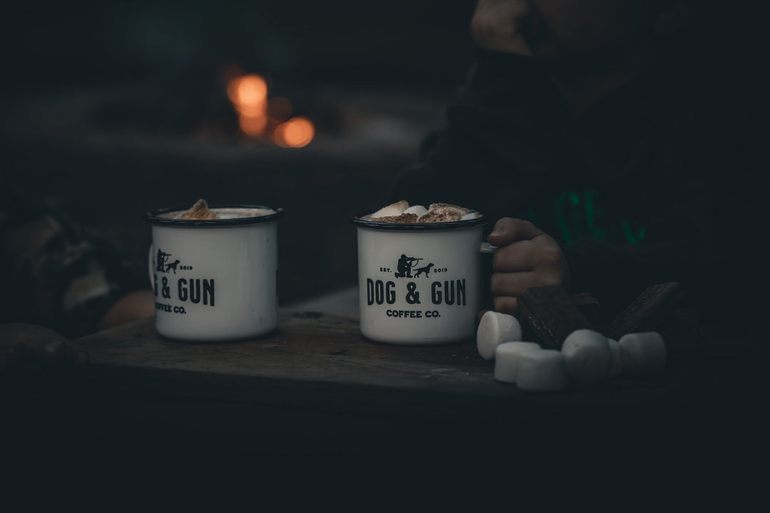 Enamel Camping Mugs - Dog & Gun Coffee
