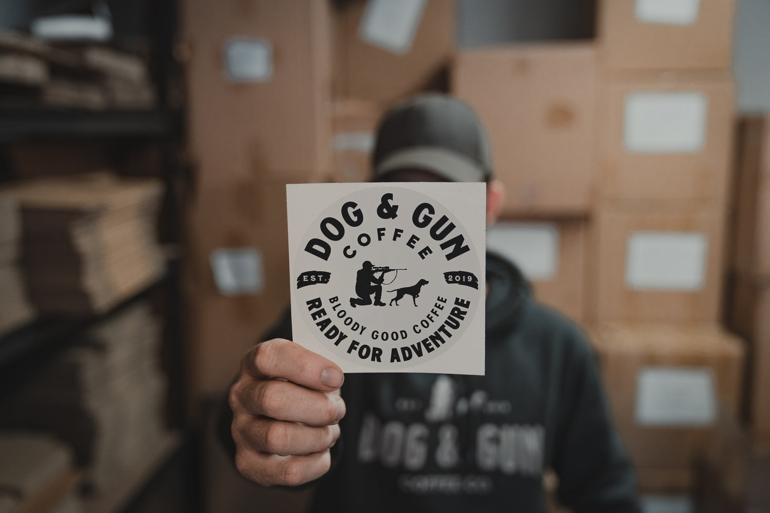 Dog & Gun Stickers